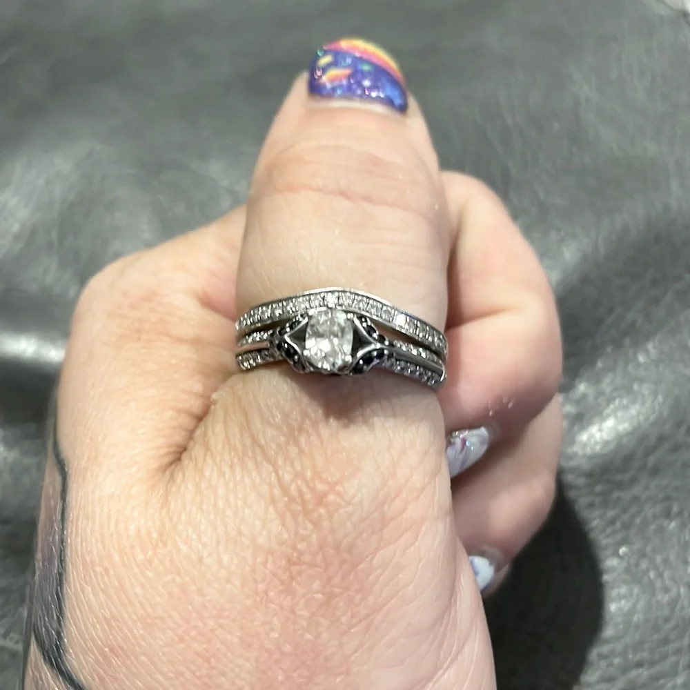 Disney Maleficent Engagement Ring and Wedding Band - Picture 1 of 3